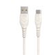 Cabo USB-A para USB-C branco de 1 m