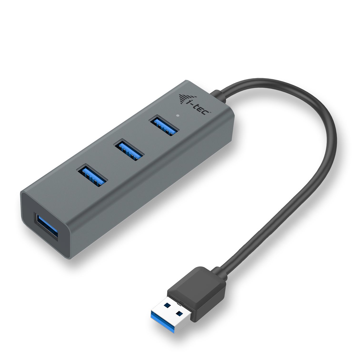 i-tec Metal U3HUBMETAL403 hub de interface USB 3.0 (3.1 Gen 1) Type-A 5000 Mbit/s Cinzento