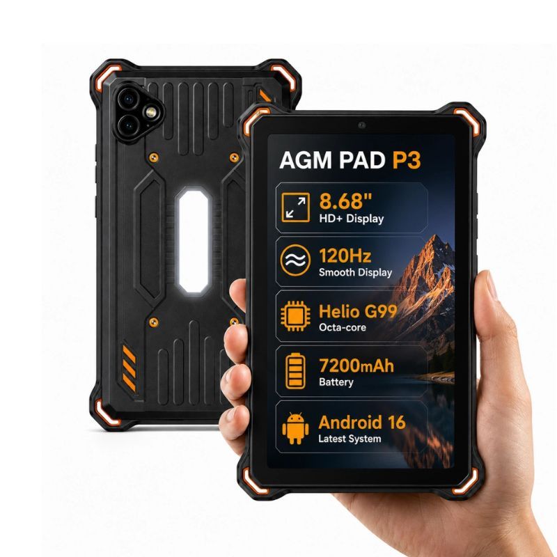 AGM PAD P3 Tablet Robusto 4G 8,68"