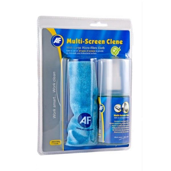 AF Spray e pano para limpar ecrãs