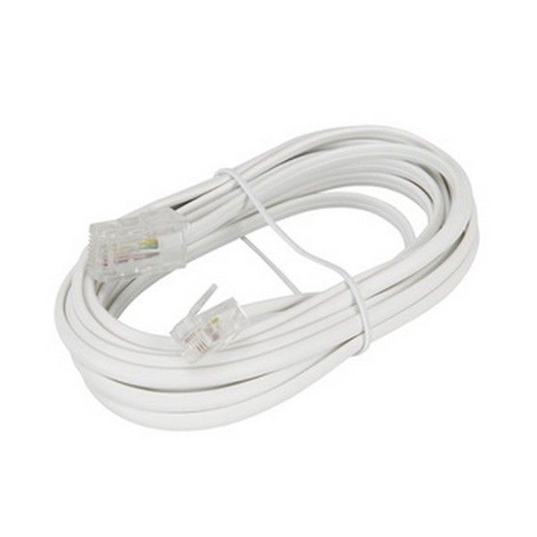 Cabo de extensão RJ11 / RJ45 branco