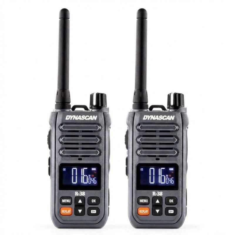 Pack 2 walkie talkies PMR446 Dynascan R38