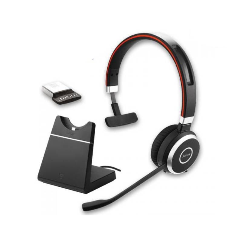 Jabra Evolve 65 UC Mono SE + base de carregamento