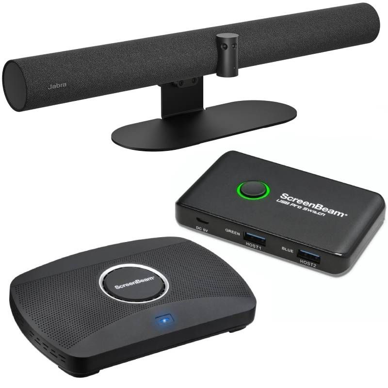 Pack de videoconferência Jabra PanaCast 50 + ScreenBeam 1100 Plus & Switch