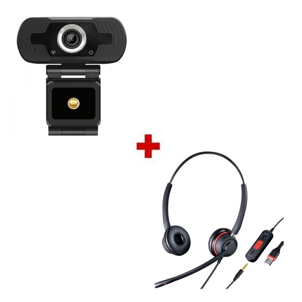 Pack: Webcam USB HD + Auricular USB + Jack Cleyver HC65