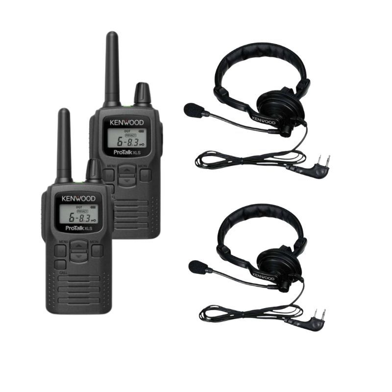 Pack 2x Kenwood PKT-300E + 2 headsets com arco e microfone