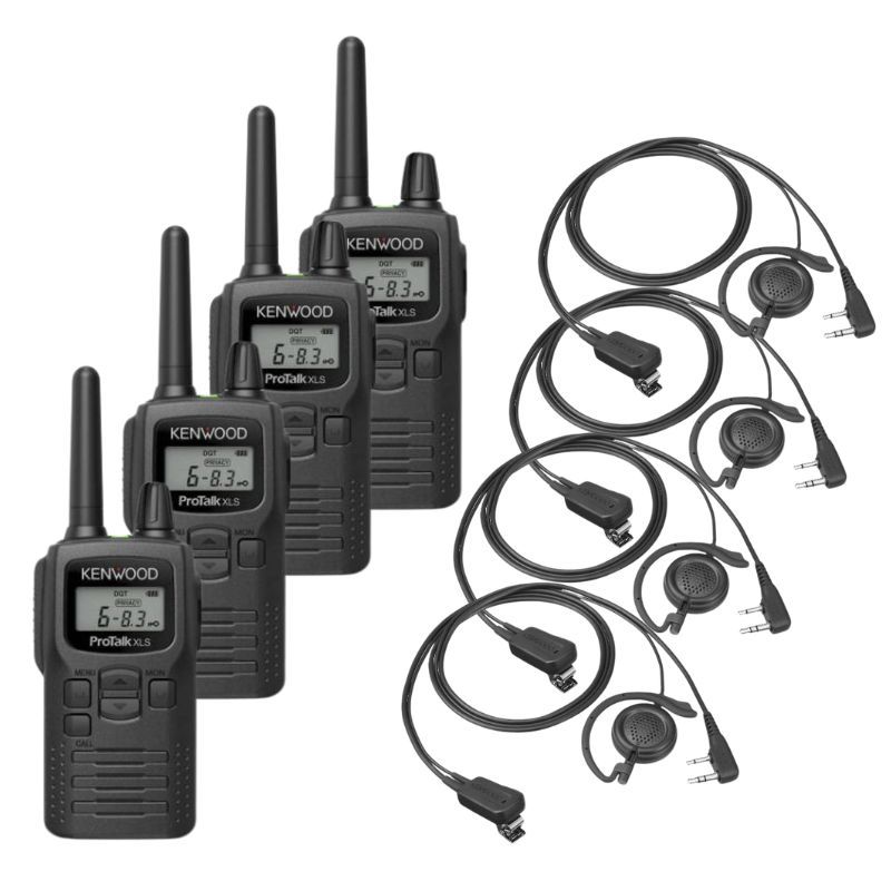Pack 4x Kenwood PKT-300E + 4 auriculares com gancho
