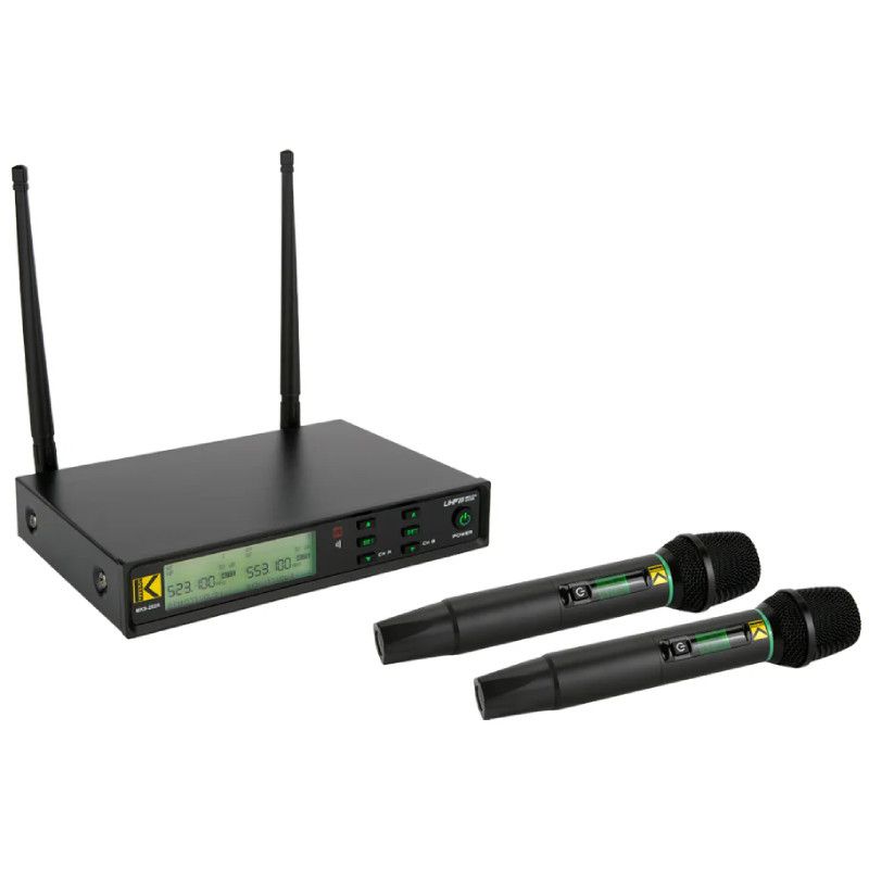 Makson MKS-202R Microfone Sem Fios Duplo de Mão