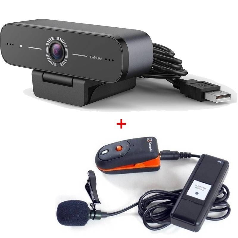 Webcam USB HD com microfone sem fios Speechi