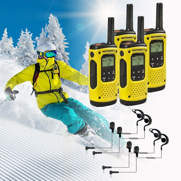 Pack Walkie Talkies: 4 Motorola T92 H2O + 4 Auriculares