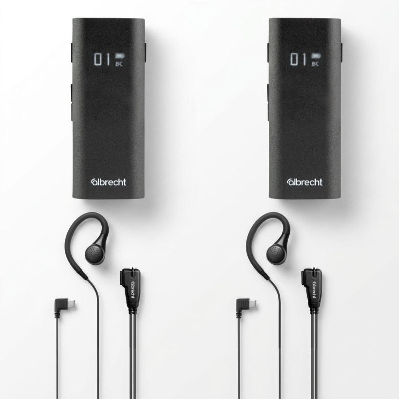 Pack 2 Albrecht Tectalk Biz + 2 auscultadores PTT