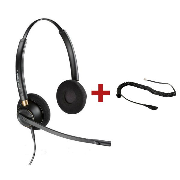 Plantronics Encore Pro 520 antirruído + cabo de conexão