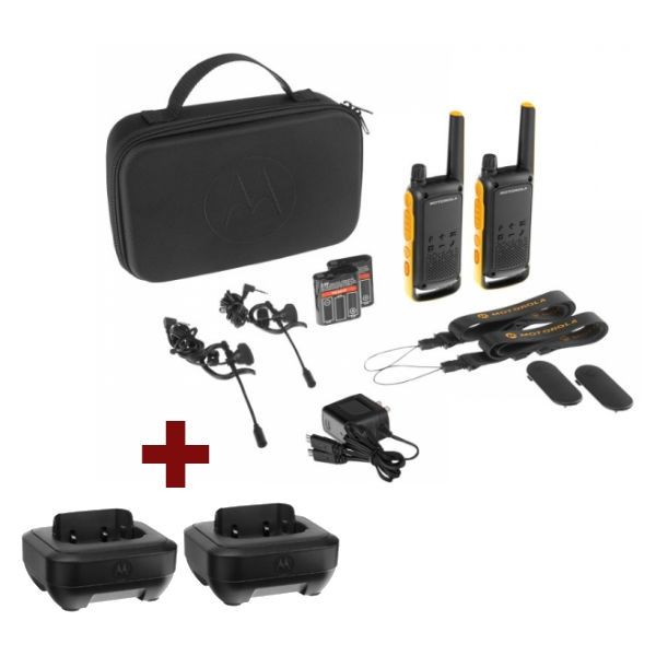 Pack Motorola TLKR T82 Extreme + 2 bases carregadoras