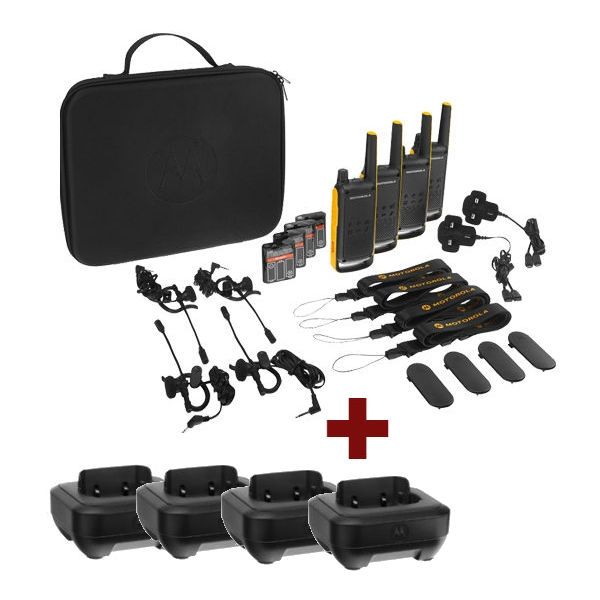 Pack Motorola T82 Extreme Quad + 4 bases carregadoras