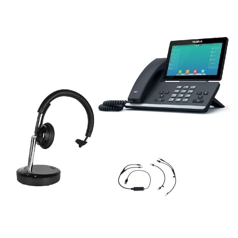 Pack Yealink T57W + descolgador electrónico + Cleyver DECT2 USB Mono