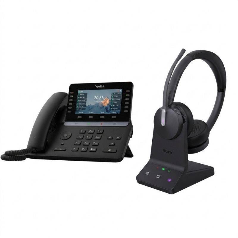 Pack Yealink T85W + auricular sem fios Yealink WH64 Duo