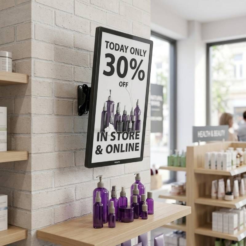 Pack Philips Tableaux ePaper 25'' + Suporte de Parede Inclinável
