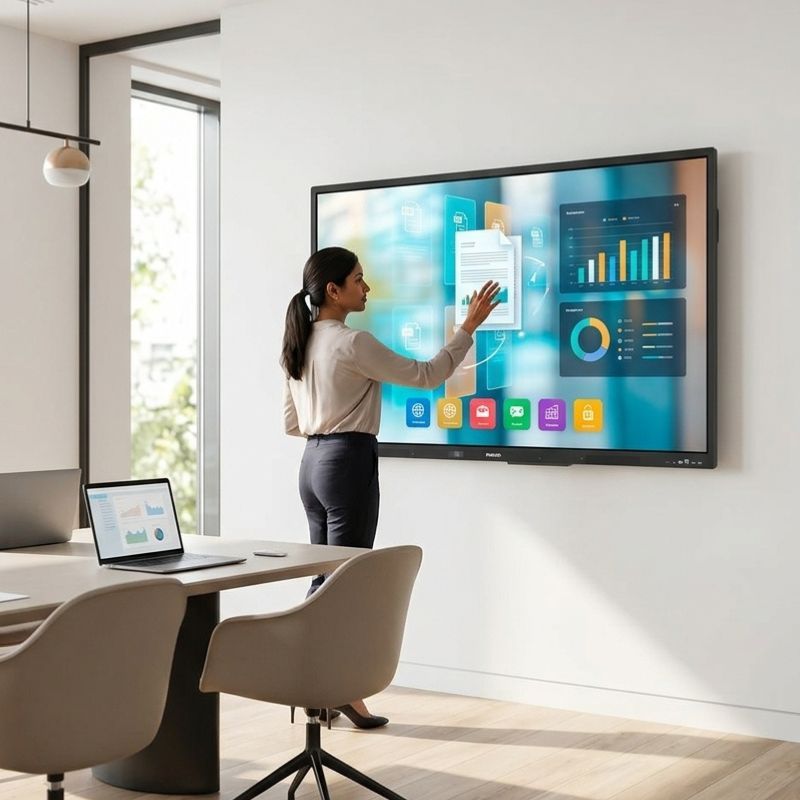 Pack Philips E-Line 75BDL4252E Tátil 75" + Suporte de Parede B-Tech BT8442