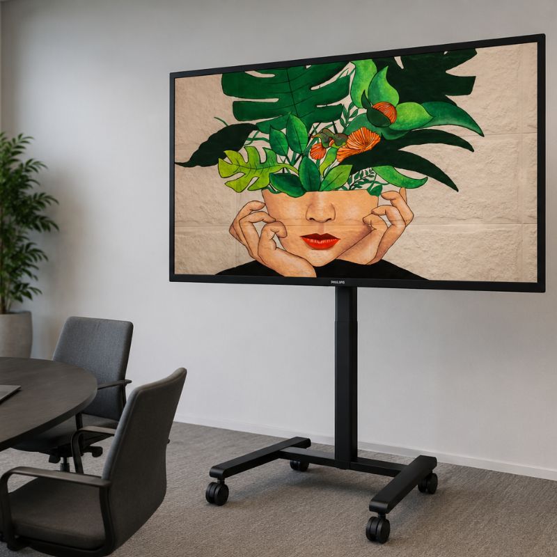 Pack ecrã 4K Philips 50" + suporte de chão móvel B-Tech BT7504