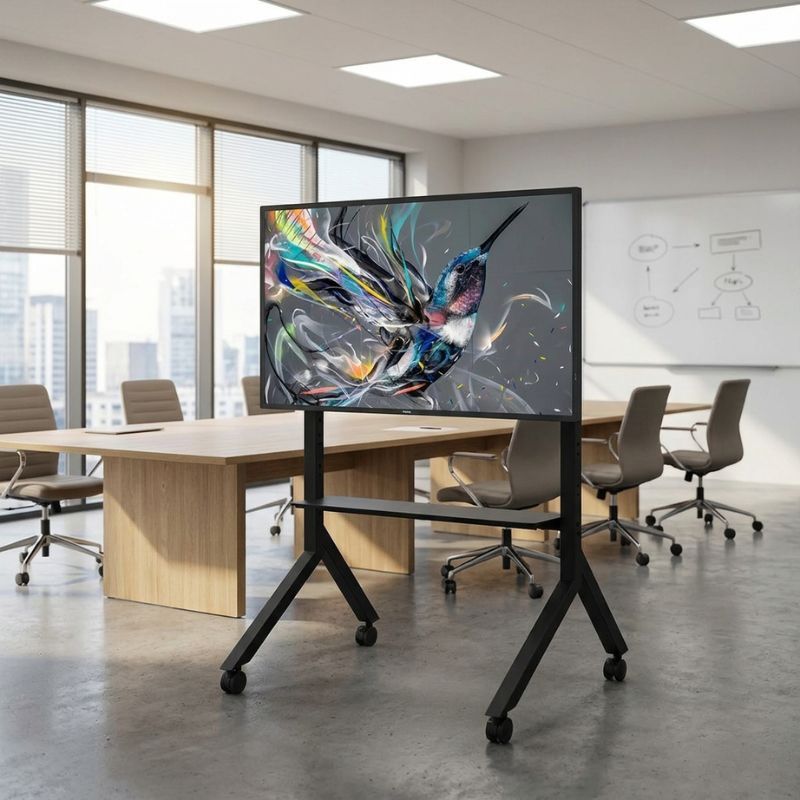 Pack ecrã 4K Philips Q-Line 55" + suporte de chão móvel B-Tech BT8545