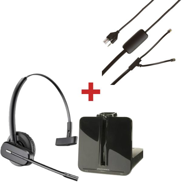 Plantronics CS540 + atendedor para telefone Polycom SoundPoint IP