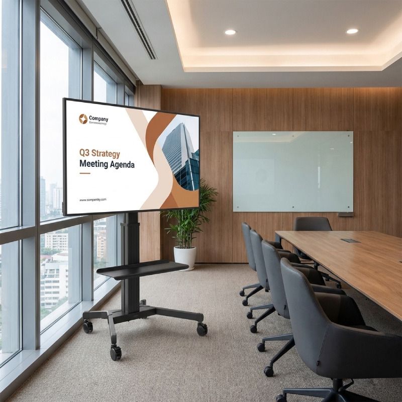 Pack ecrã 4K Samsung QBC 65'' + suporte móvel Vision VFM-F22