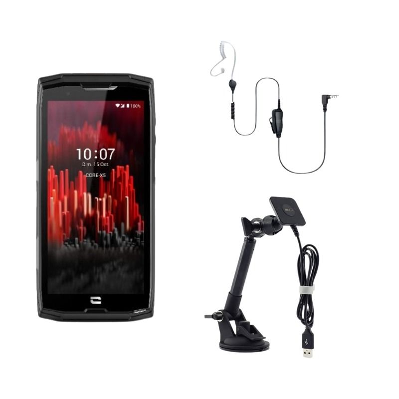 Pack Crosscall Core-M5 + X-CAR PRO + Kit auricular PTT