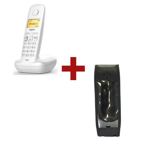 Telefone Gigaset A170 Branco + Bolsa de proteção