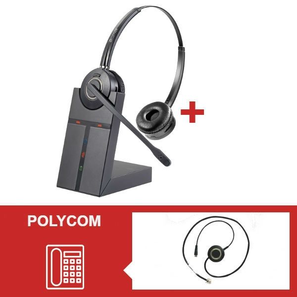Pack auricular Cleyver HW25 para Polycom