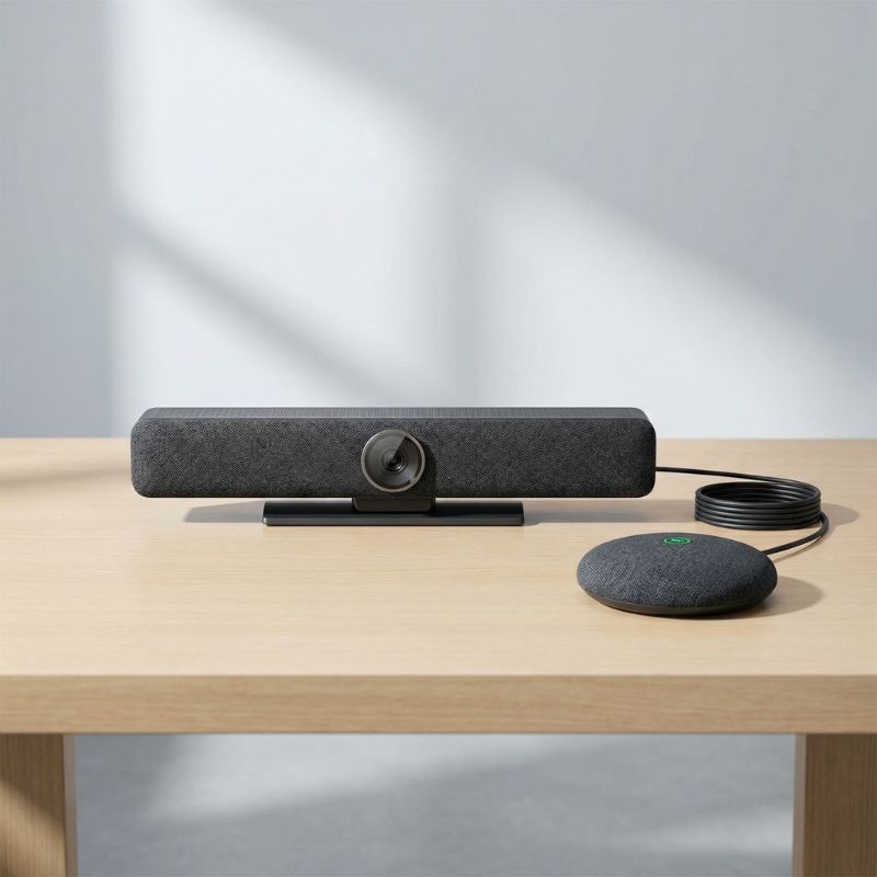 Pack Cleyver Room Bar para salas médias 4K Zoom 10x + Microfone de Extensão com Cabo