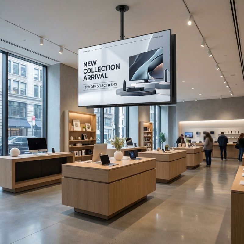 Pack Samsung QHC 50" + Suporte de Teto Neomounts FPMA-C340BLACK