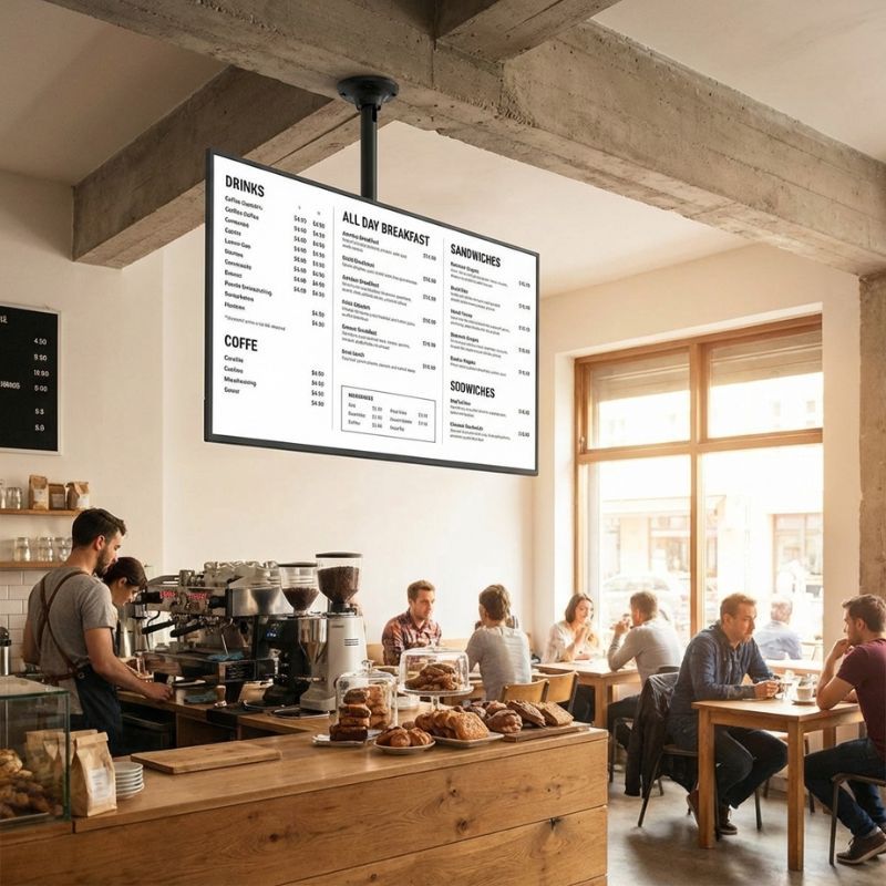 Pack Samsung QBC 75" + Suporte de teto Neomounts FPMA-C340BLACK