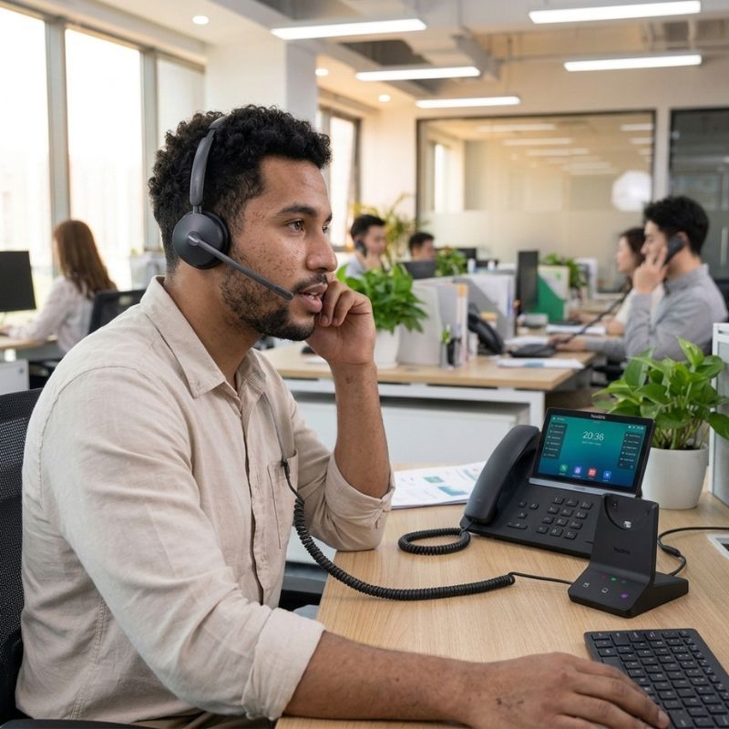 Pack Telefono Yealink T87W + Auricolari WH64 Dual Teams