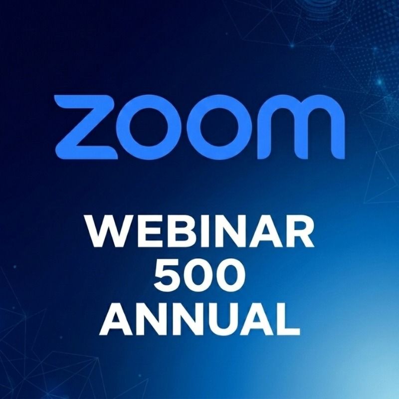 Zoom Webinar 500 Licença Anual