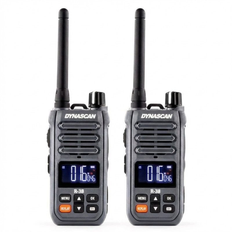 Pack 2 walkie talkies PMR446 Dynascan R38