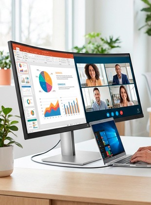 HP Monitor DQHD curvo E45c G5 - Onedirect