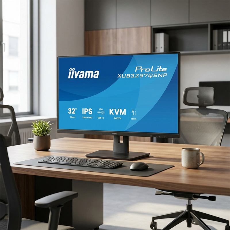 iiyama ProLite XUB3297QSNP-B1 Monitor QHD USB-C