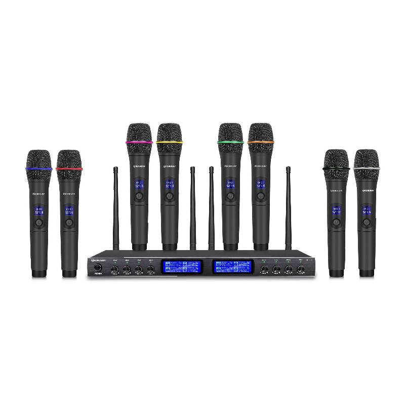 Rondson Recetor UHF BE-180 com 8 micros mão (607.1 - 687.1 MHz)