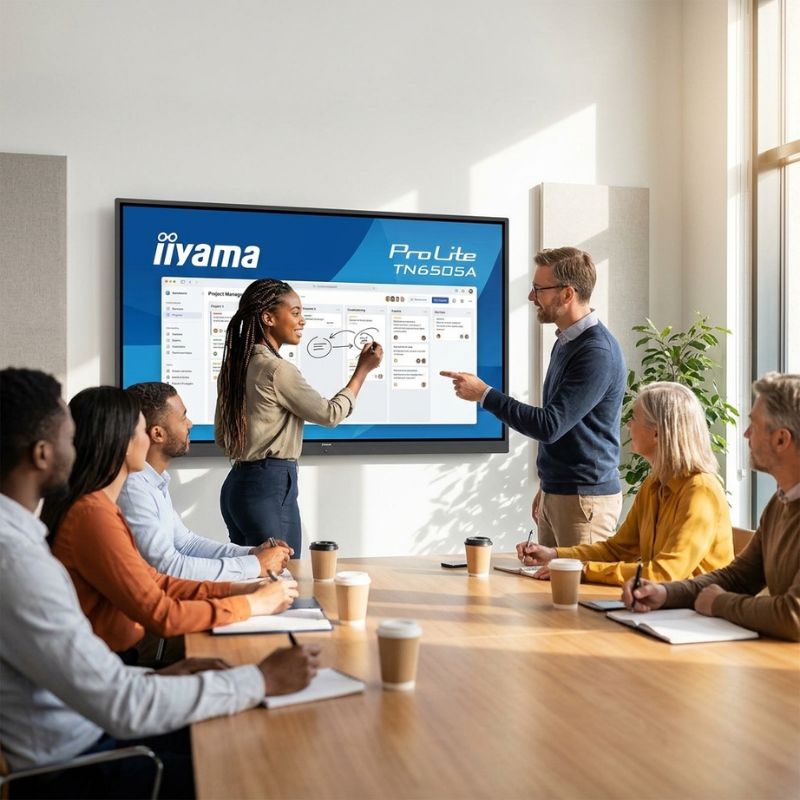 Ecrã tátil iiyama 4K de 65 polegadas sem sistema operativo