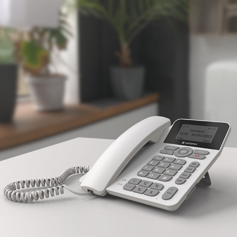 COCOMM Telefone Fixo F360 Blanco