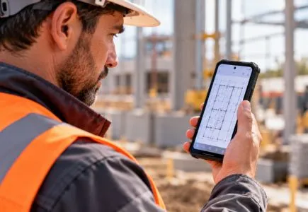 Smartphone resistente AGM para profissionais da construção civil