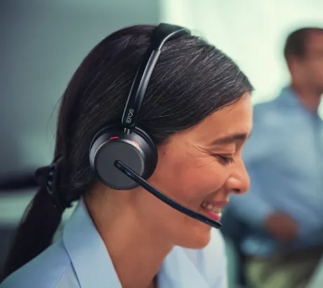 Auscultadores Bluetooth sem fios com microfone para chamadas profissionais