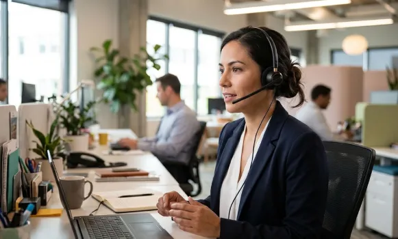 Auscultadores QD com microfone para telefonia profissional