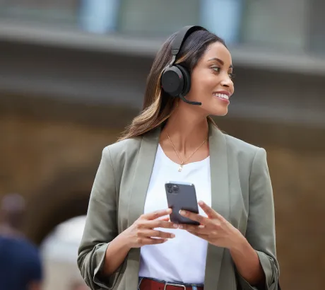 Auscultadores Bluetooth com microfone para chamadas no smartphone