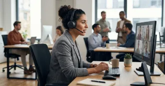 Auscultadores para videoconferência