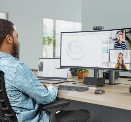 Webcams profissionais para postos individuais e teletrabalho