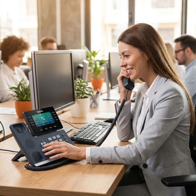 Instalação e colocação em funcionamento de telefones Yealink