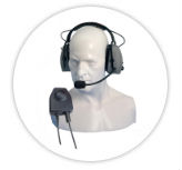 Auriculares protetores auditivos com conexão walkie talkie / telemóvel: